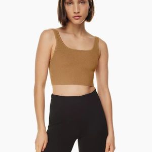 Babaton Sculpt knit Square neck Cropped Tank Size xs